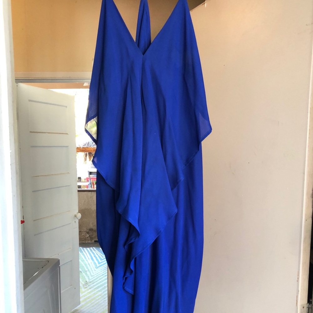 Blue flowy dress